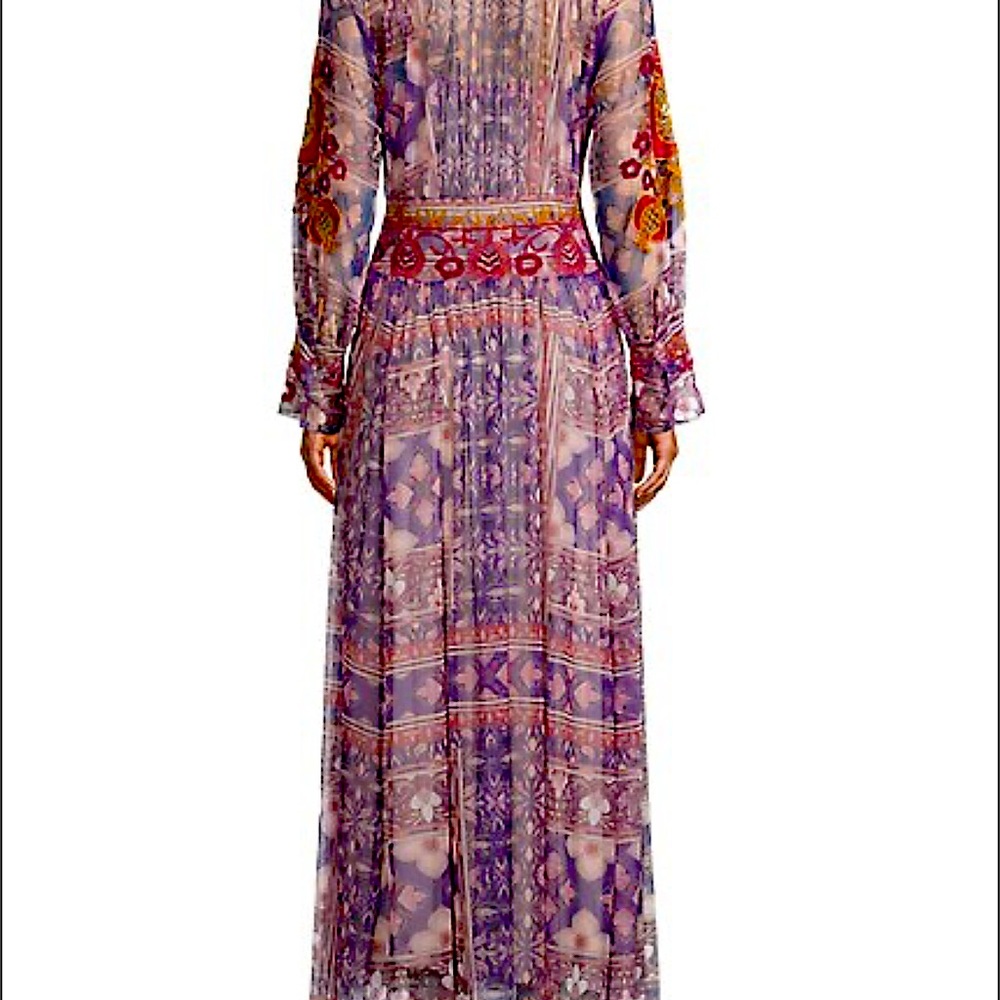 ❤️JOHNNY WAS DUANA EMBROIDERED MESH DRESS💐💐❤️ Most beautiful dress. 2 Medium - Picture 4 of 11